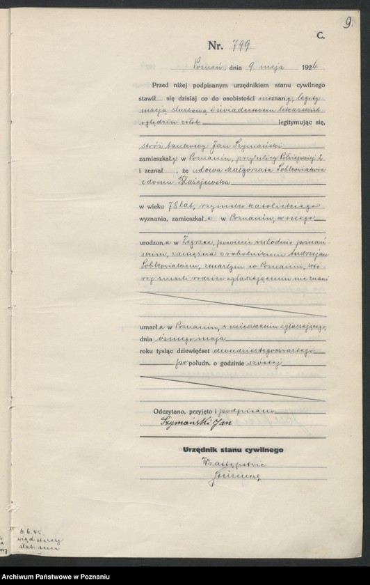 image.from.unit.number "Księga miejscowa zgonów tom II [Rejestr główny zgonów]"