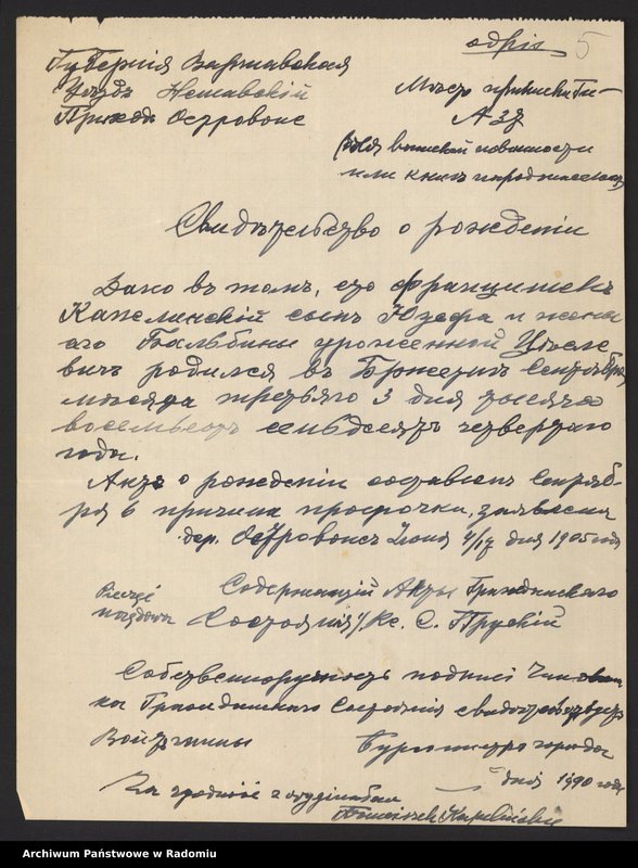 image.from.unit.number "[Dokumenty osobiste Franciszka Kapelińskiego]"