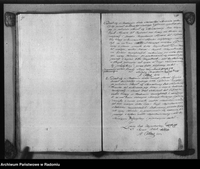 image.from.unit.number "Akta Stanu Cywilnego Wyznania Mojżeszowego Parafii Radom Urodzin, Małżeństwa i Zejścia Roku 1827"