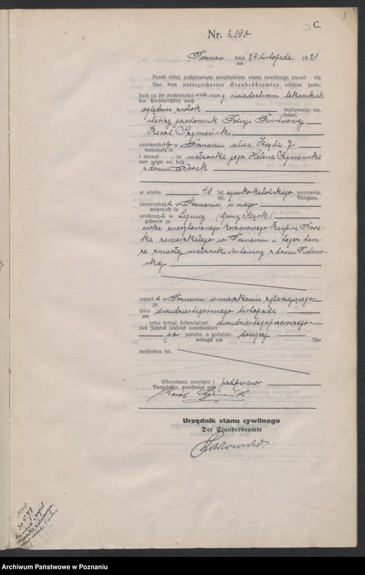 Obraz 5 z jednostki "Księga miejscowa zgonów tom V [Rejestr główny zgonów]"