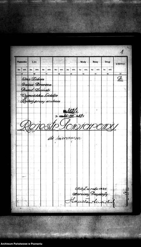 Obraz 5 z jednostki "Wieś Zalesie powiatu konińskiego. Rejestr pomiarowy do pierworysu i wykaz miar"