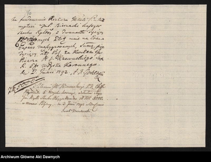 image.from.unit.number "Zbiór pism rozmaitych Wydziału Wojskowego tyczących, w. XVI - XVIII"