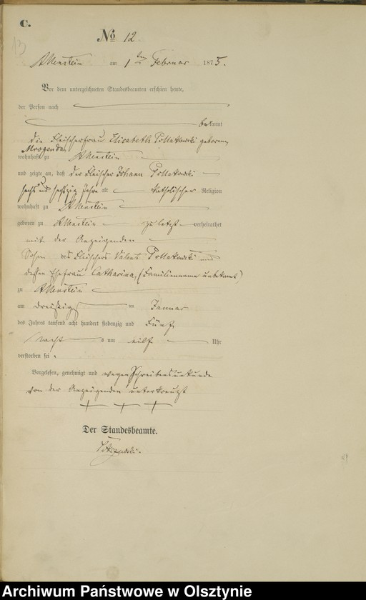 image.from.unit.number "Haupt-Sterbe-Register Nr 1 - 175"