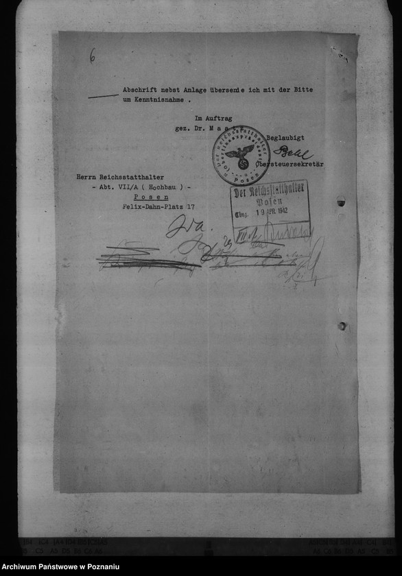 Obraz 10 z jednostki "Finanzämter - Neubauten der Dienstgebäude in Leslau, Lissa, Gnesen, Turek"