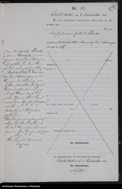 image.from.unit.number "Sterbe-Neben-Register Nr 1 - 46"
