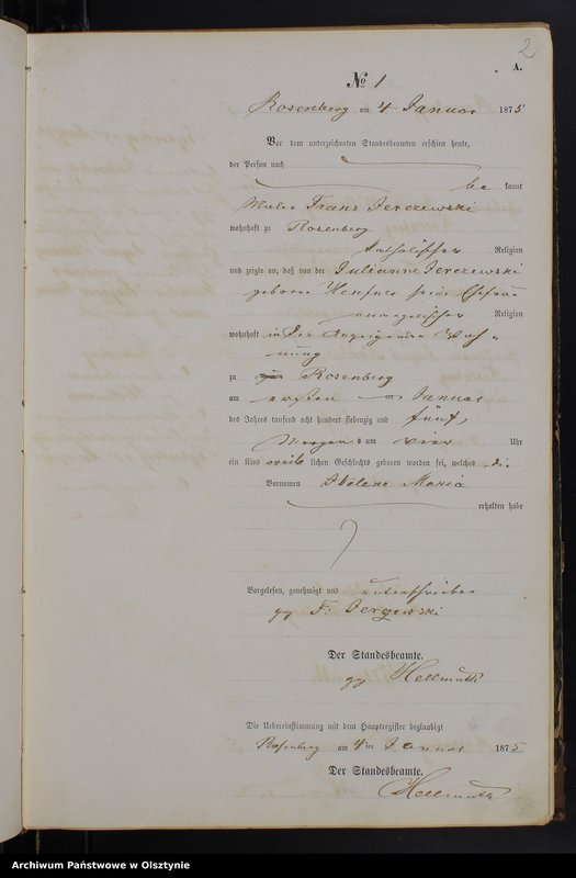 Obraz 4 z jednostki "Geburts-Neben-Register Nr 1 - 121"
