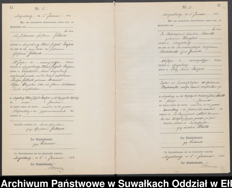 image.from.unit.number "Sterbe-Neben-Register des Preussischen Standes-Amtes Angerburg Kreis Angerburg"