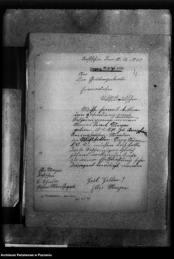 Obraz 8 z jednostki "Korespondencja w sprawie Niemców z różnych powiatów, którzy zginęli w 1939 roku"