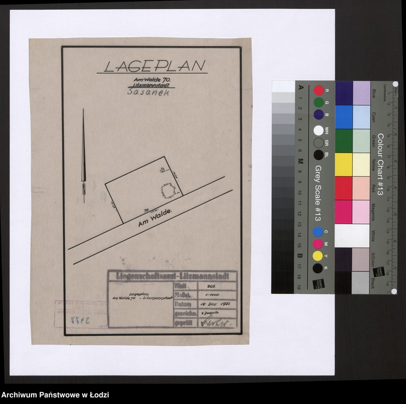 Obraz 1 z jednostki "Lageplan Am Walde 70 Litzmannstadt"