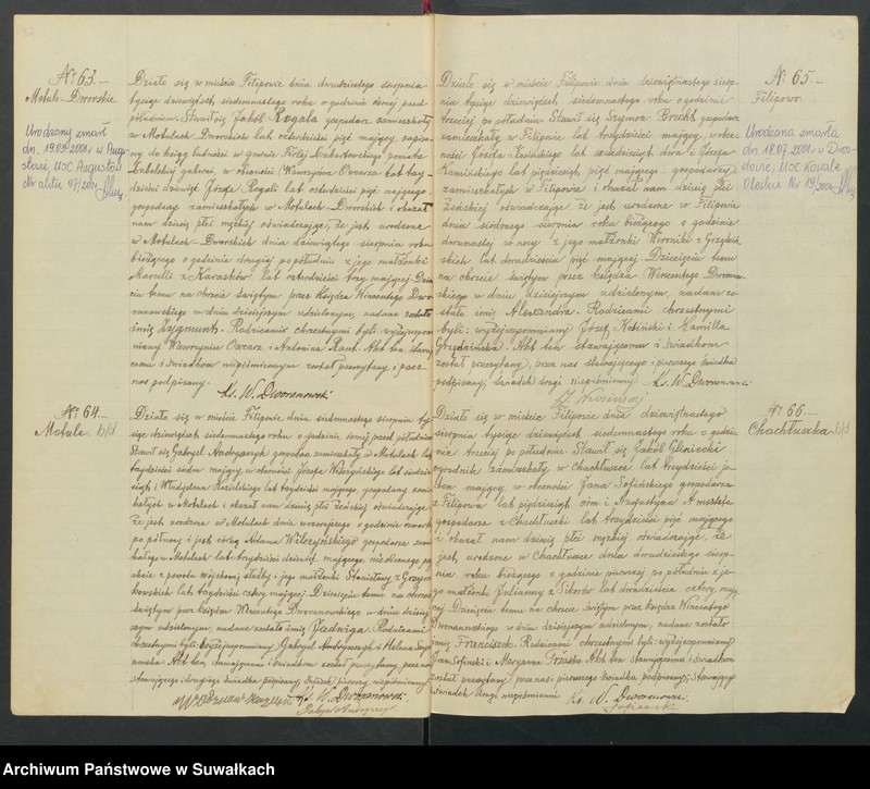 Obraz 19 z jednostki "[Księga akt urodzeń, małżeństw i zgonów parafii rzymskokatolickiej w Filipowie z 1917 roku]"