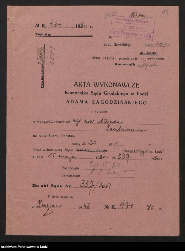 Obraz 14 z jednostki "Józef Frenkel- magazyn pończoch"