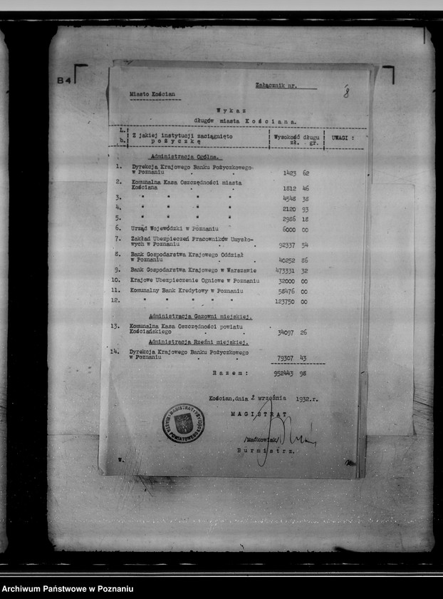 Obraz 12 z jednostki "Akta dotyczące miasta Kościan - daniny komunalne"