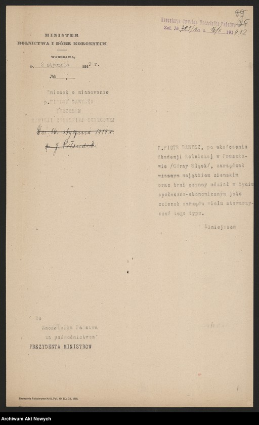 image.from.unit.number "Nominacje i dymisje w Urzędzie Zagospodarowania Odłogów; Państwowym Instytucie Gospodarstwa Wiejskiego; Poznańskim Ziemstwie Kredytowym; Głównym Urzędzie Ziemskim"