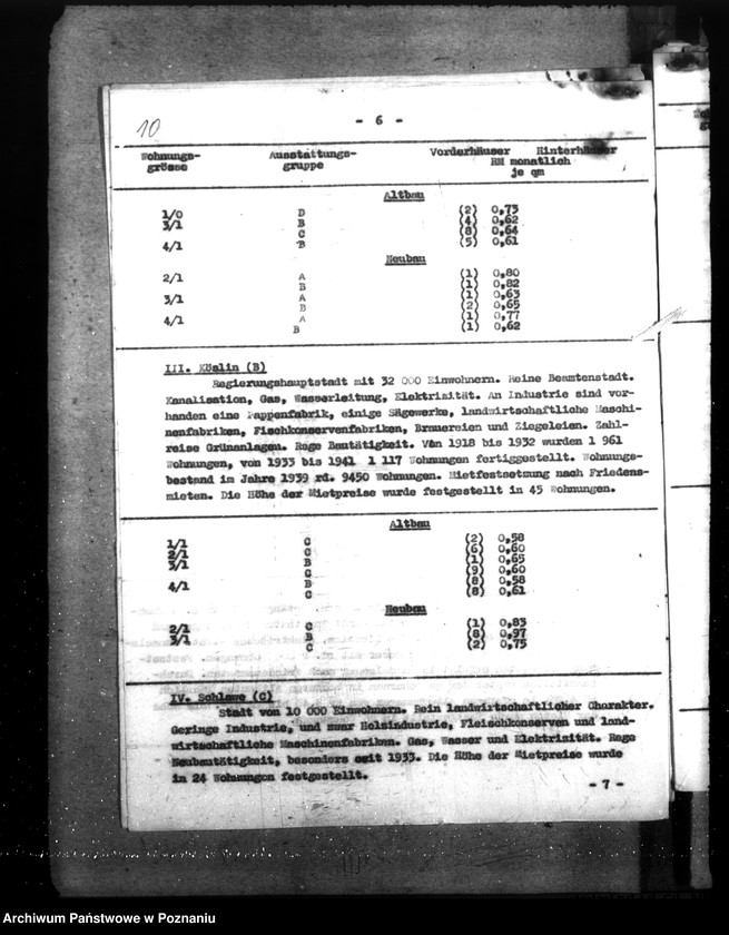 Obraz 15 z jednostki "Sprawozdania z podróży na temat warunków mieszkaniowych w prowincjach brandenburskiej, pomorskiej, w Prusach Wschodnich i Zachodnich oraz referat dotyczący budownictwa mieszkaniowego dla urzędników"