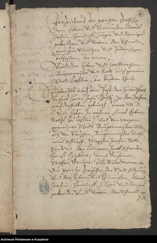 image.from.collection.number "Granice miasta Koszalina. Tom I: 1558-1689 [odpis dokumentu z 1337 roku]111"
