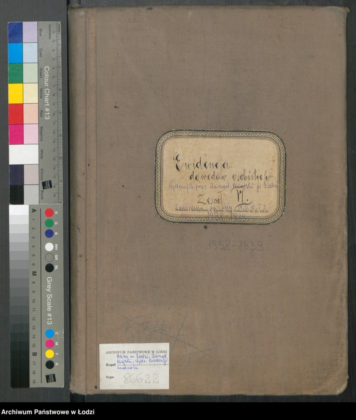 Obraz 2 z jednostki "Ewidencja dowodów osobistych wydanych przez Zarząd Miejski w Łodzi, zespół nr 6 [- nazwiska na litery N, O, R, T]"