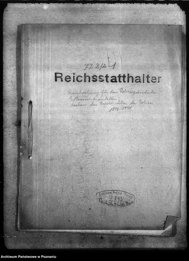 Obraz 5 z jednostki "Dienstwohnug für den Polizeipräsidenten. Entlausungsanstalten. Ausbau der Befehlstellen der Polizei"