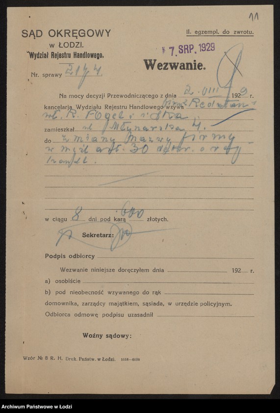 Obraz 13 z jednostki "Rywka Fogel i s-ka „Reduton” – wyrób i sprzedaż wigoniowych chustek"