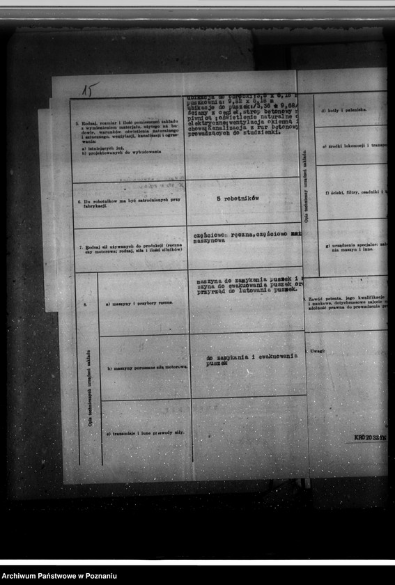 Obraz 20 z jednostki "Zatwierdzenie zakładu przemysłowego /Rzeźnia Miejska/ w Krotoszynie"
