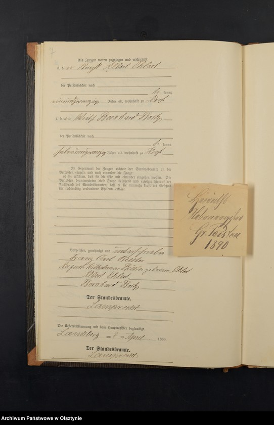 image.from.unit.number "Heiraths-Neben-Register Nr 1 - 19"