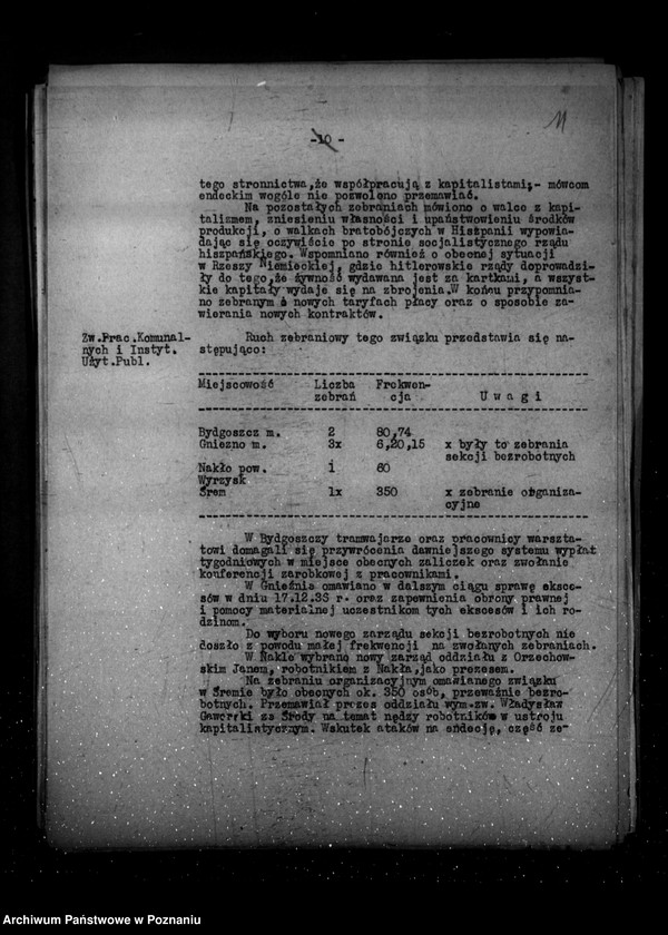 Obraz 15 z jednostki "Sprawozdania okresowe ze stanu bezpieczeństwa za miesiące styczeń, luty, marzec 1937 r. /nr 1-3/"