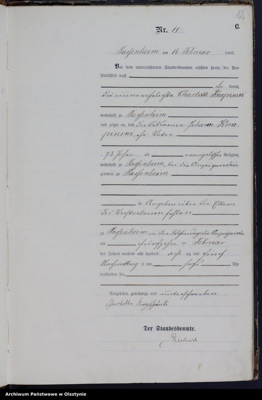 image.from.unit.number "Sterbe-Haupt-Register Nr 1 - 101"