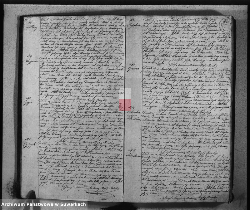 Obraz 8 z jednostki "Duplikat urodzonych, zaślubionych i umarłych w parafij puńskiej na rok 1839"
