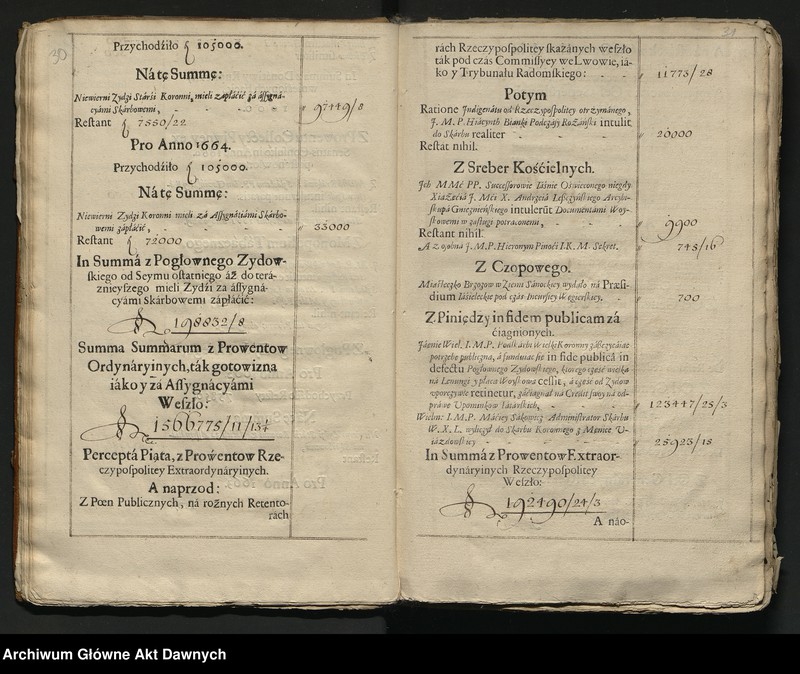 image.from.unit.number "Księgi obejmujące tzw. addytamenta wojskowe, delaty kwarciane, taryfy, hyberny i inne. 1643-1794"
