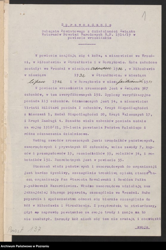 Obraz 3 z jednostki "Września - akta delegata powiatowego."