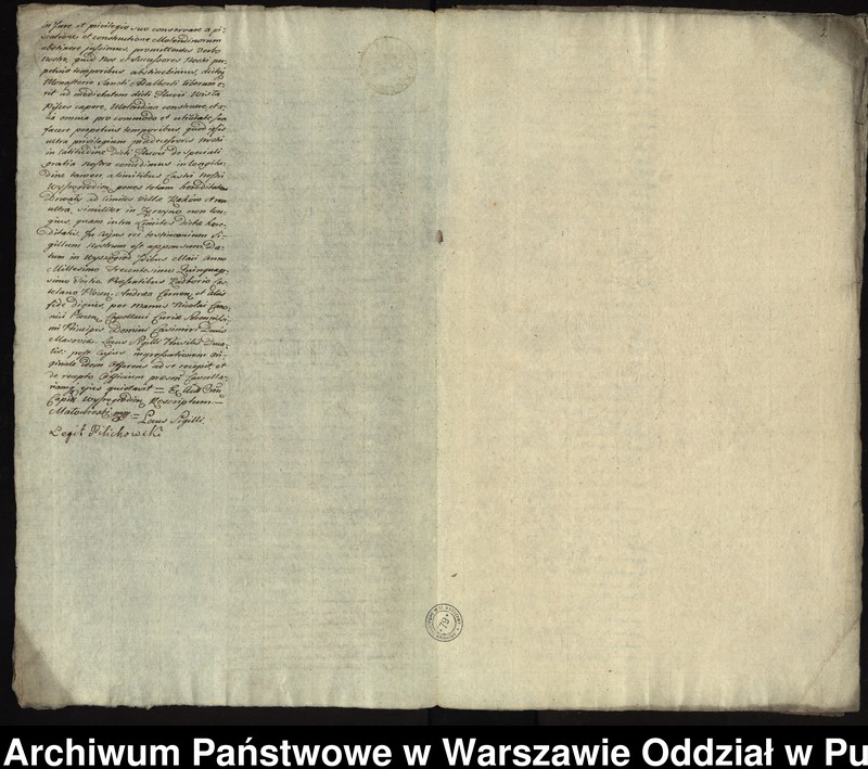 image.from.unit "Dwie kopie ekstraktu z ks. gr. wyszogrodzkich oblaty z 1731 roku dokumentu, w którym Kazimierz, ks. mazowiecki (1353, 15 V idibus maii - in Wyszogrod) potwierdza przywilej Bolesława, ks. mazowieckiego (1303, 28 IX quarto calendas octobris - in Jazdów), w którym książę nadaje klasztorowi benedyktynów w Płocku brzeg Wisły we wioskach Drwały i Zyrzyno"