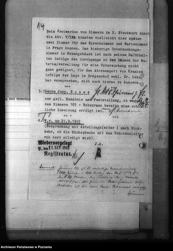 Obraz 18 z jednostki "Einsetzung eines Vertrauensarztes und Errickung eines Sprechzimmers"