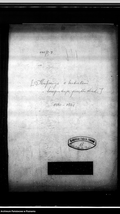 Obraz 4 z jednostki "Konferencje z landratami - korespondencja, porządki obrad"