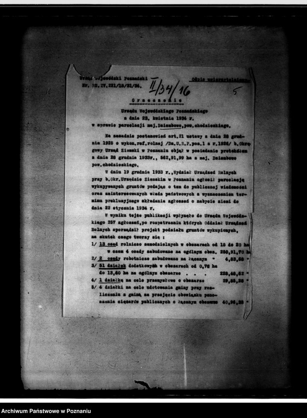 Obraz 9 z jednostki "Parcelacja rządowa z przymusowego wykupu majątku Dziembowo powiatu chodzieskiego"