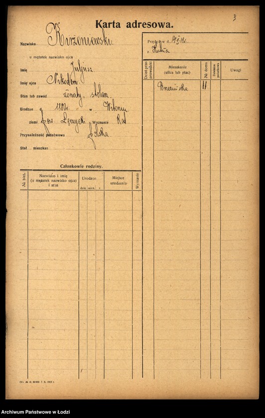 Obraz 11 z jednostki "[Spis ludności Łodzi] Kirszrot - Klajdermacher"