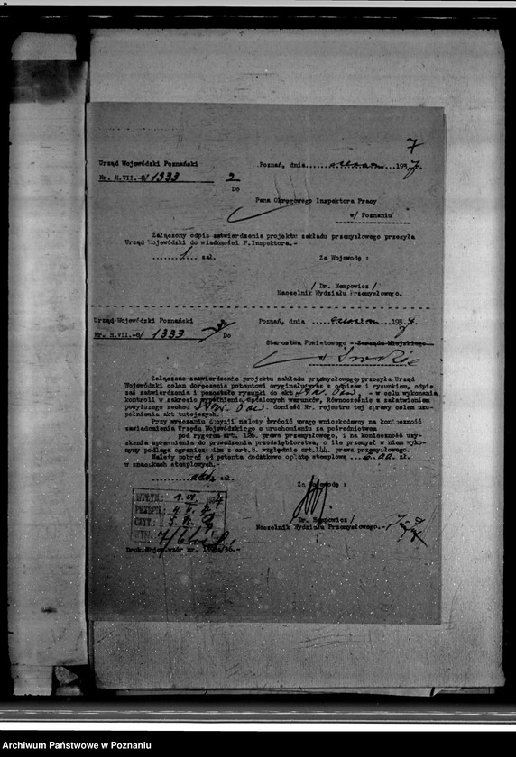 Obraz 12 z jednostki "Zatwierdzenie zakładu przemysłowego /przebudowy budynku góry cukrowej/ Cukrowni w Środzie Spółka Akcyjna"