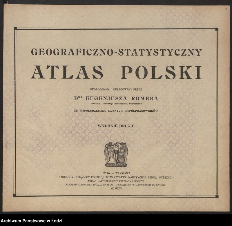 Obraz 2 z jednostki "Geograficzno-statystyczny atlas Polski, wydanie II, Lwów-Warszawa 1921"