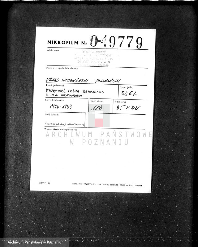 Obraz 2 z jednostki "Majętność leśna Sarbinowo w powiecie gostyńskim"