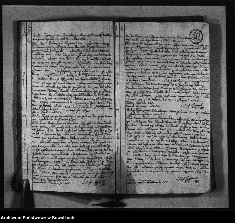 image.from.unit.number "Księgi Aktów Stanu Cywilnego Urodzonych Gminy i Parafij Filipowskiey Powiatu Seynenskiego Departamentu Łomżyńskiego od dnia pierwszego Maja Roku Tysięcznego Osiemsetnego Osmego do ostatniego dnia kwietnia Roku Tysięcznego osiemsetnego dziewiątego."