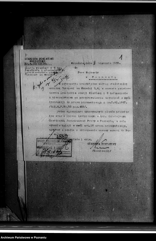 Obraz 5 z jednostki "Zatwierdzenie zakładu przemysłowego /przebudowy cukrowni we Wrześni/"