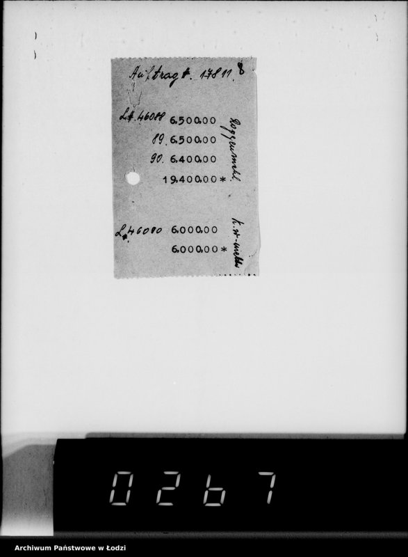 Obraz 12 z jednostki "Aufträge, [Lieferscheinen und Rechnungen] 17811-17860 [Dostawa żywności do Getta]"