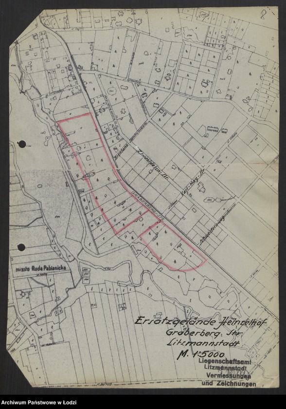 Obraz 10 z jednostki "Ruda Pabianicka Ersatzgelände Heinzelhof Gräberberg Strasse Litzmannstadt"