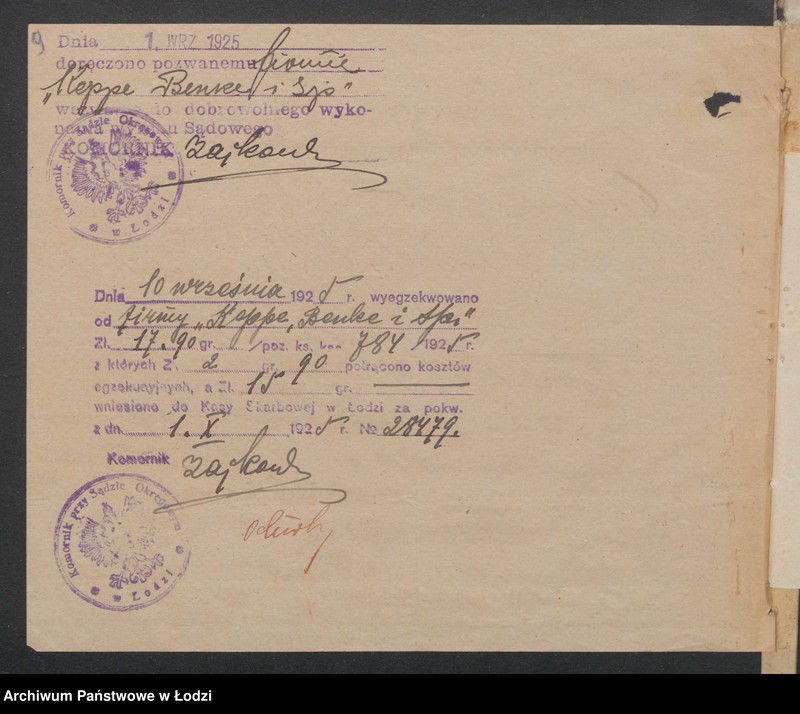 Obraz 11 z jednostki "Wytwórnia Wyrobów Metalowych Keppe, Benke i S-ka"