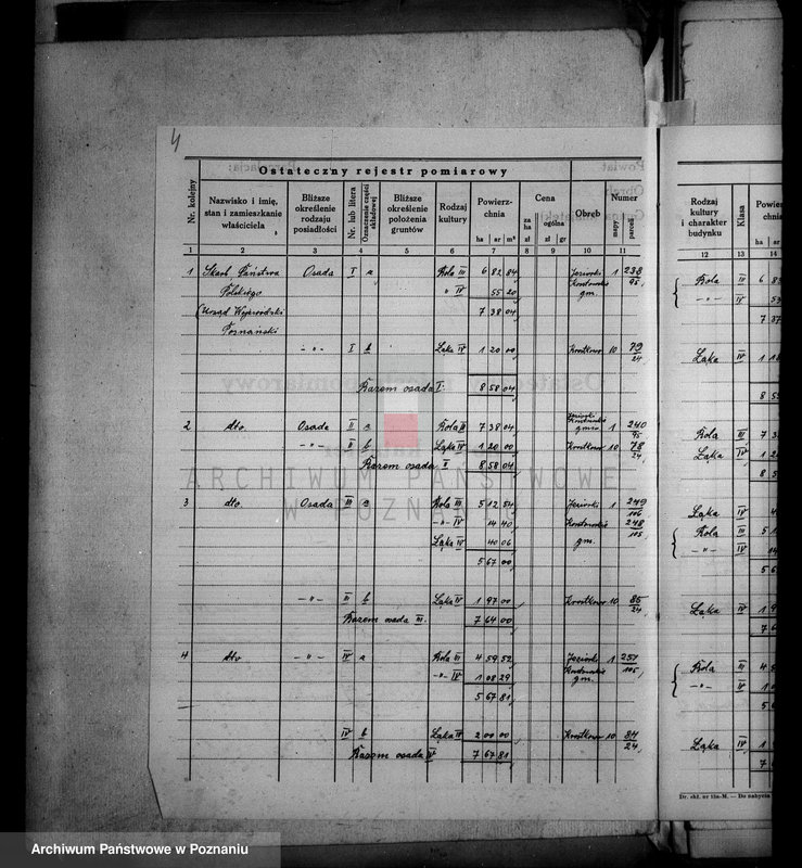 Obraz 8 z jednostki "Ostateczny rejestr pomiarowy i nowy kataster majątku Jeziorki Kosztowskie"