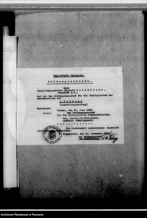 Obraz 17 z jednostki "Schweitzer, Benjamin - komisarz obwodowy w Dłutowie, powiat Łask"