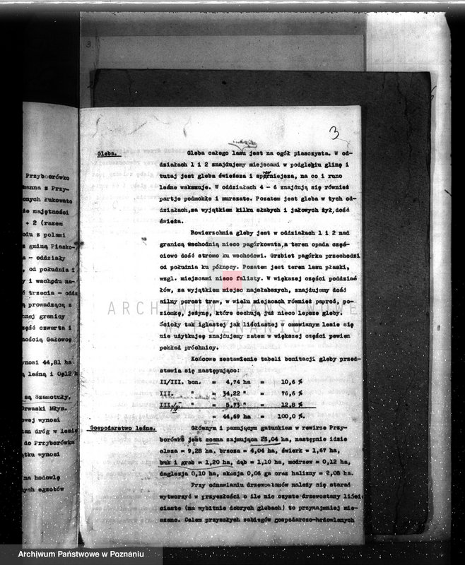 image.from.unit.number "Plan urządzenia gospodarstwa leśnego dla lasu majętności Przyborówko powiat szamotulski 1929-1939"
