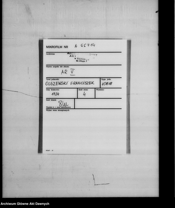 Obraz 2 z jednostki "Olszewski Franciszek"