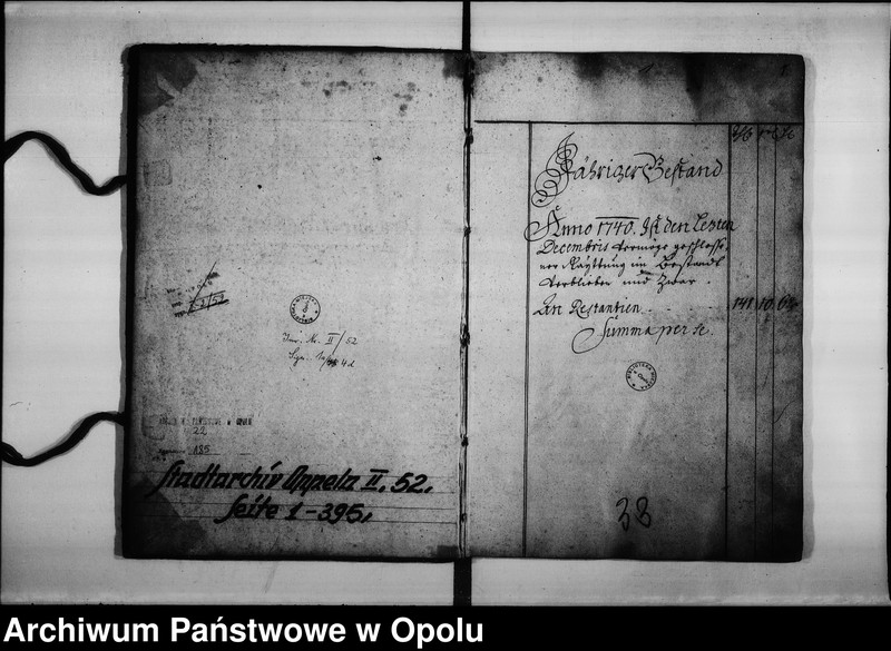 Obraz 4 z jednostki "Domnestical Cassa Rechnung. Bey der Königl[ichen] Stad Oppeln. Vom 1 January. Bis ultima Decembris Anno 1741."