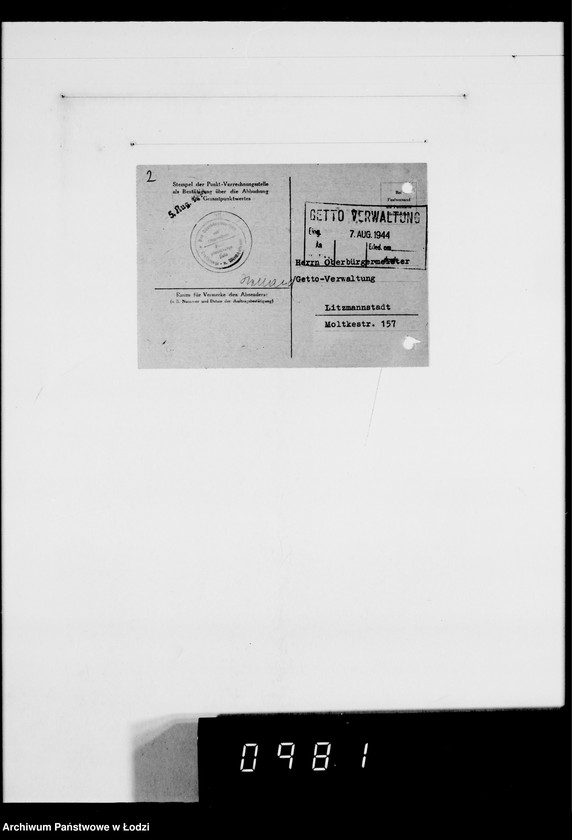 Obraz 6 z jednostki "Auftrag 5919. Damen-Hüte für F-ma Eugen Althausen Litzmannstadt"