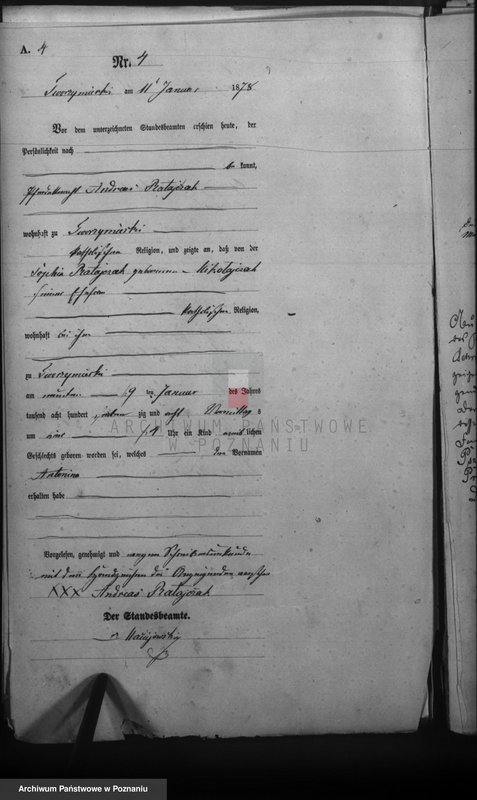 Obraz z zespołu "Urząd Stanu Cywilnego Tworzymierki (pow. gostyński)"