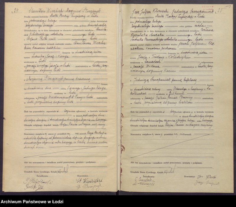 Obraz 15 z jednostki "Akta małżeństw"